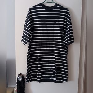 Lazy oaf striped stretch cotton dress